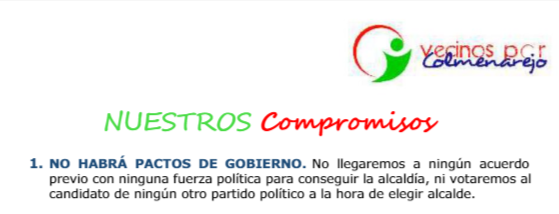 Queda claro que VeciColme no haría pactos con nadie